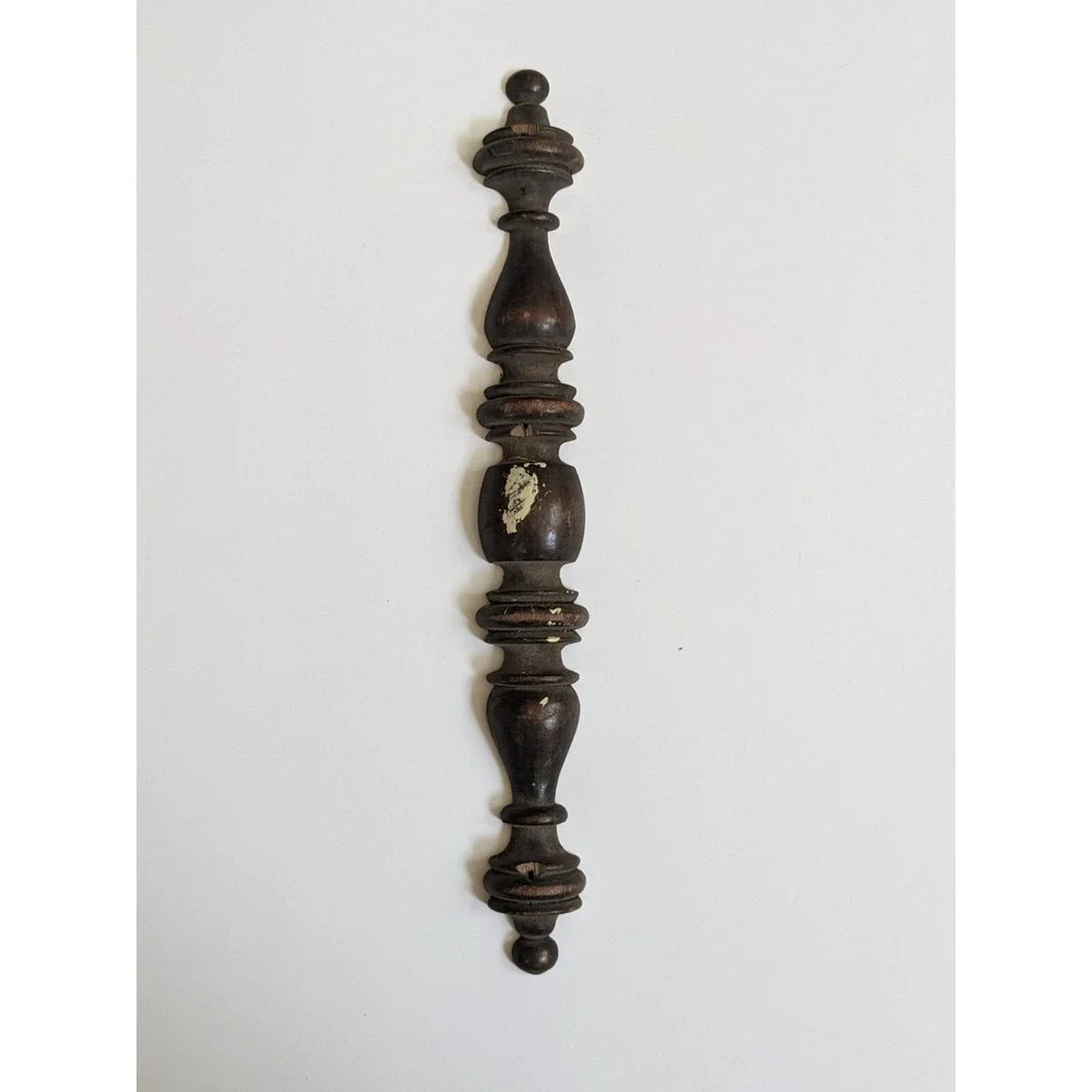 Antique Turned Wood Spindle Appliques Pair Architectural Salvage Furniture Trim